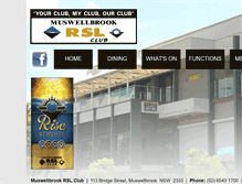 Tablet Screenshot of muswellbrookrsl.com.au